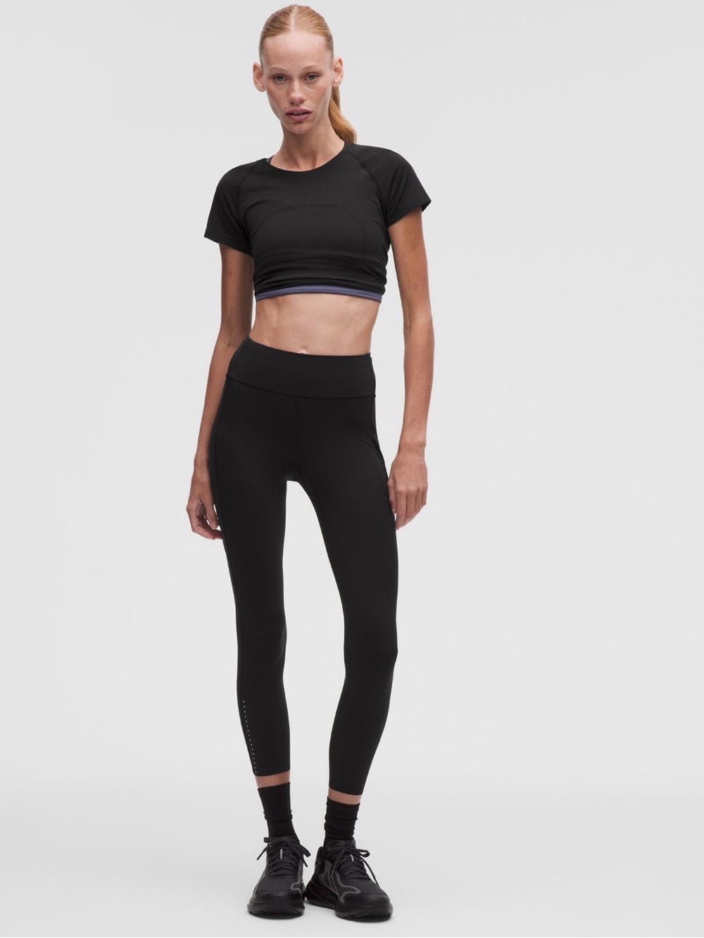 Lululemon Fast and Free 25” Leggings with reflective detail and side pockets